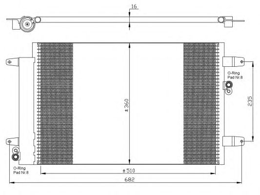 Радиатор кондиционера NRF 35403