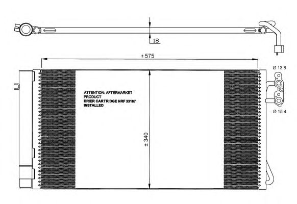 Радиатор кондиционера NRF 35773