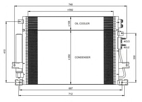 Радиатор кондиционера NRF 35966