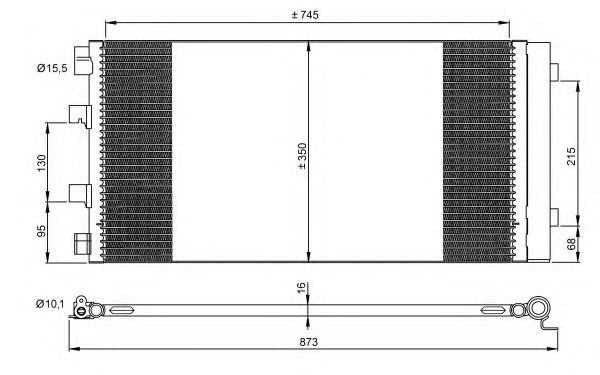 Радиатор кондиционера NRF 35972