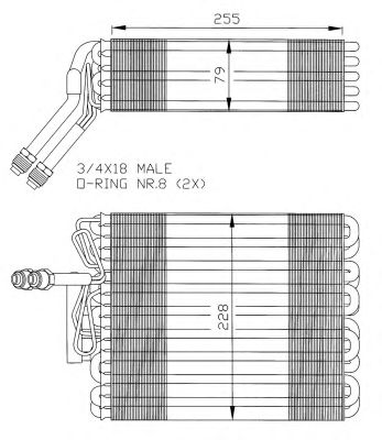 Випарник кондиціонера NRF 36024