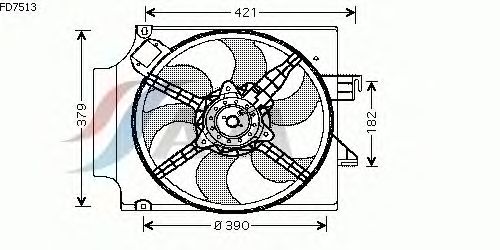 Вентилятор охлаждения AVA QUALITY COOLING FD7513
