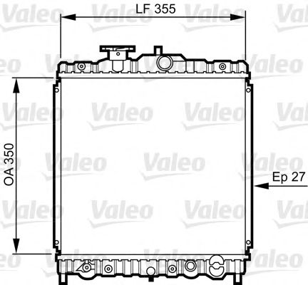 Радиатор, охлаждение двигателя VALEO 731469