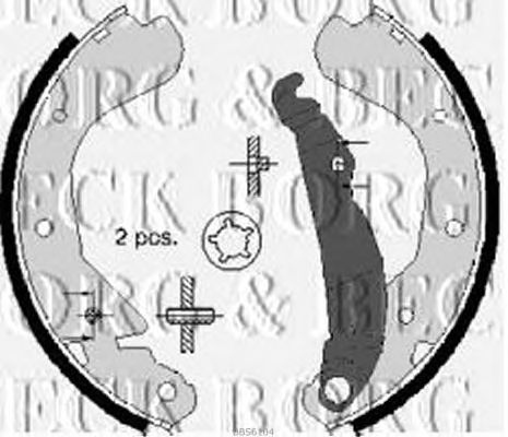 Тормозные колодки BORG & BECK BBS6104