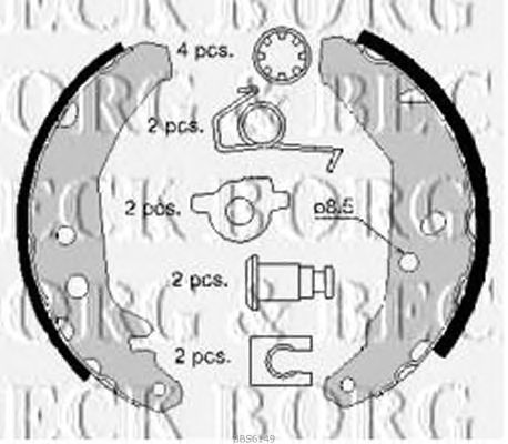Тормозные колодки BORG & BECK BBS6149