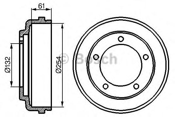 Тормозной барабан BOSCH 0 986 477 048