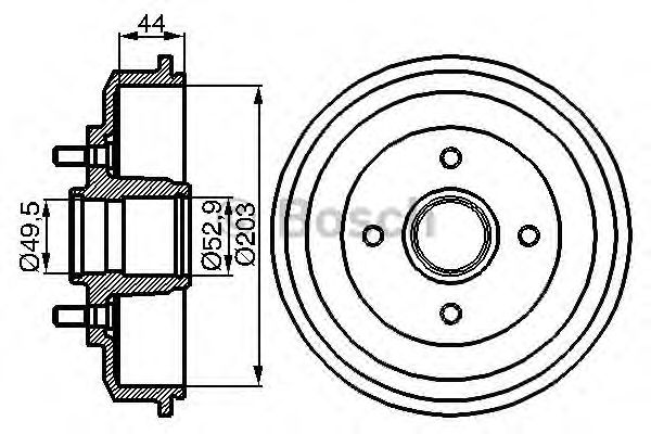 Тормозной барабан BOSCH 0 986 477 102
