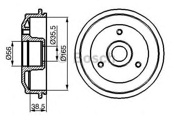 Тормозной барабан BOSCH 0 986 477 118