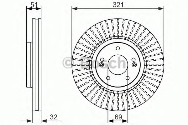Тормозной диск BOSCH 0 986 479 692