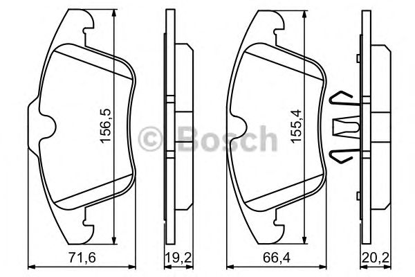 Тормозные колодки BOSCH 0 986 494 246