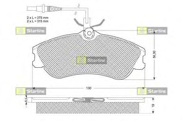 Тормозные колодки STARLINE BD S035