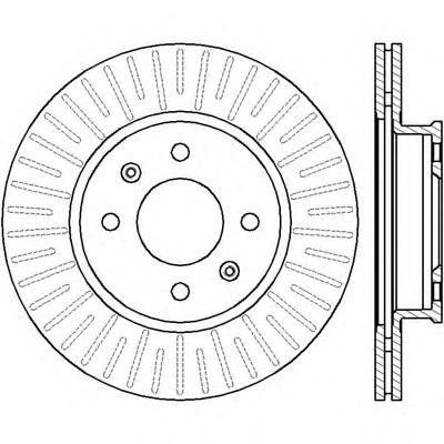 Тормозной диск BENDIX 562427B