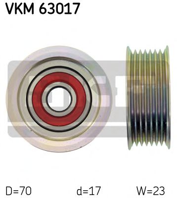 Направляющий / паразитный ролик  поликлинового ремня SKF VKM 63017