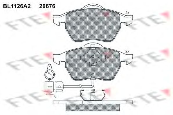 Тормозные колодки FTE BL1126A2