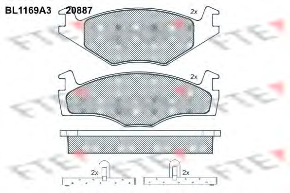 Тормозные колодки FTE BL1169A3