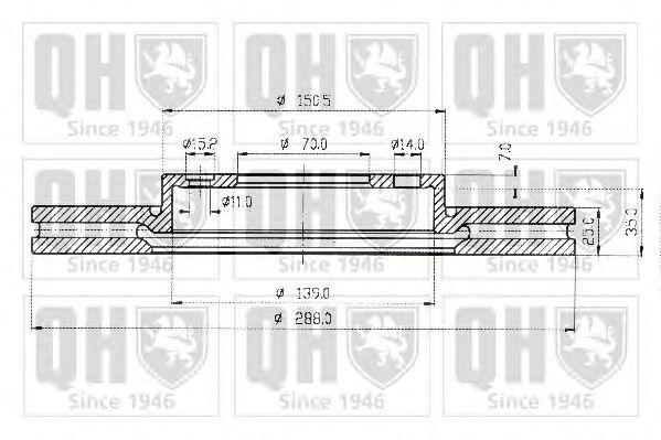 Тормозной диск QUINTON HAZELL BDC4678
