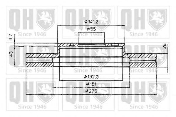 Тормозной диск QUINTON HAZELL BDC5089