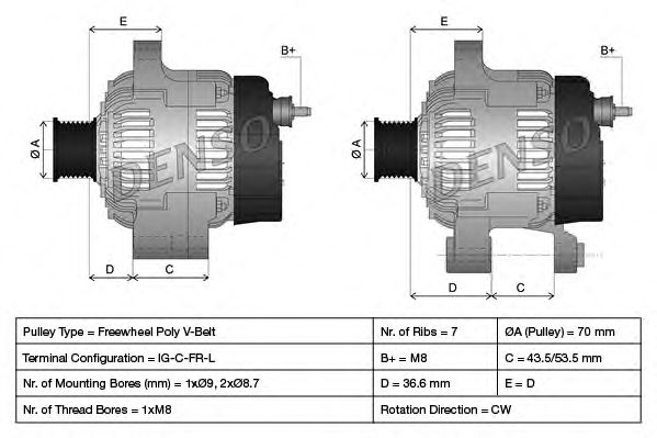 Генератор DENSO DAN985