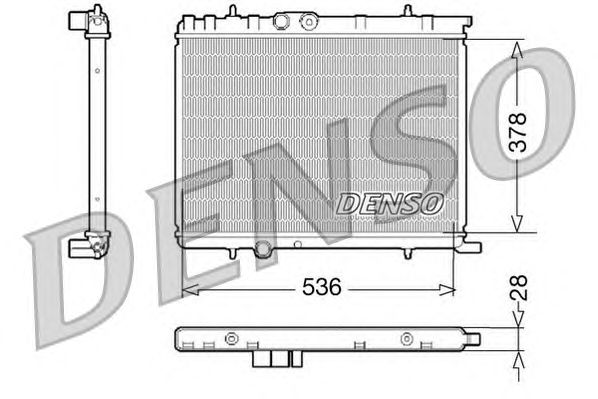 Радиатор, охлаждение двигателя DENSO DRM07021