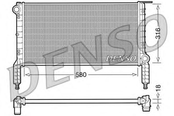 Радиатор, охлаждение двигателя DENSO DRM09063