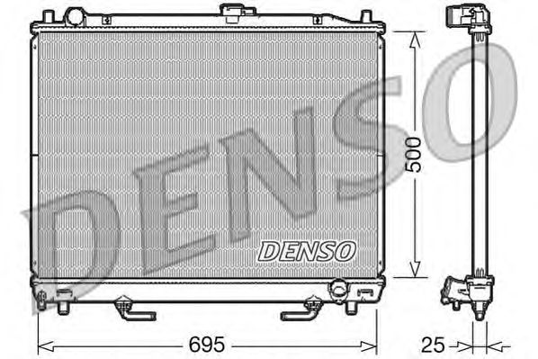 Радиатор, охлаждение двигателя DENSO DRM45007