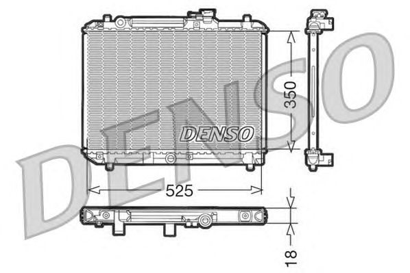 Радіатор, охолодження двигуна DENSO DRM47001