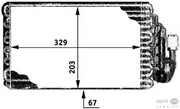 Випарник кондиціонера HELLA 8FV 351 210-011
