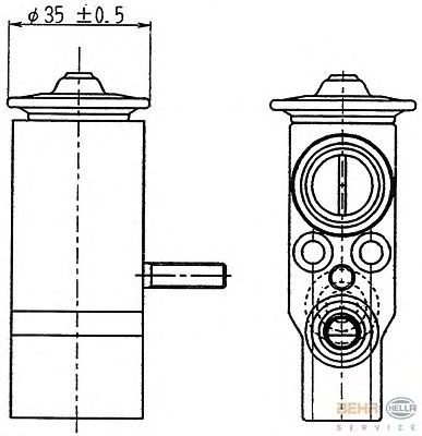 Расширительный клапан, кондиционер HELLA 8UW 351 239-021