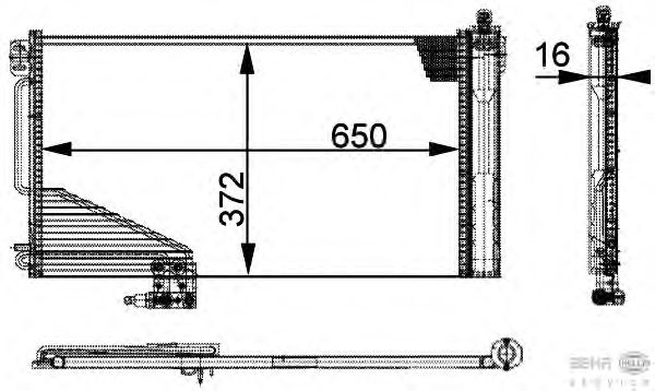 Радиатор кондиционера HELLA 8FC 351 301-351