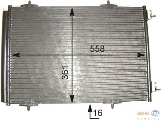 Радиатор кондиционера HELLA 8FC 351 303-661