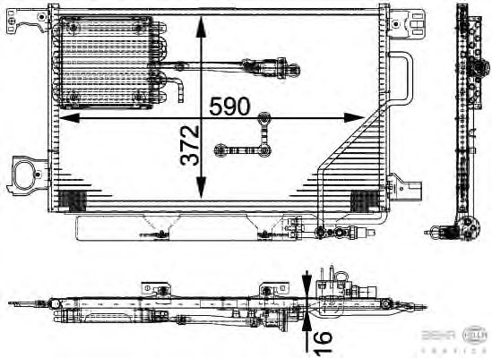 Радиатор кондиционера HELLA 8FC 351 317-491