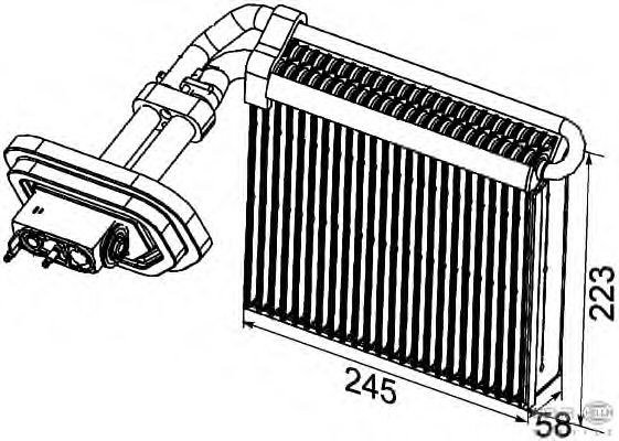 Испаритель кондиционера HELLA 8FV 351 330-791