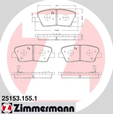 Тормозные колодки ZIMMERMANN 25153.155.1