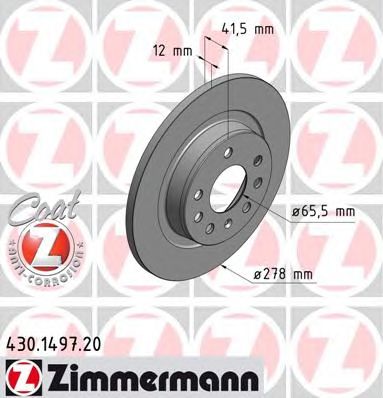 Гальмівний диск ZIMMERMANN 430.1497.20