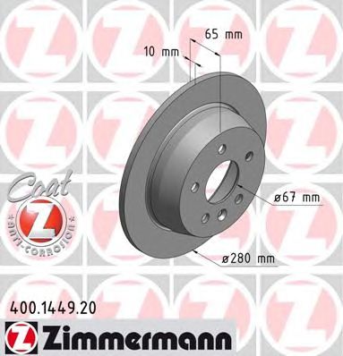 Гальмівний диск ZIMMERMANN 400.1449.20