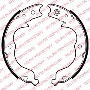Тормозные колодки ручника DELPHI LS2008