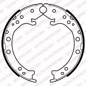 Тормозные колодки ручника DELPHI LS2034