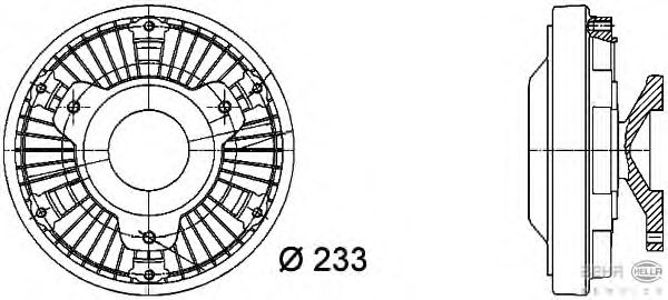 Вязкостная муфта вентилятора охлаждения HELLA 8MV 376 728-381