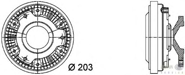 Вязкостная муфта вентилятора охлаждения HELLA 8MV 376 731-421