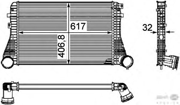 Интеркулер HELLA 8ML 376 746-061
