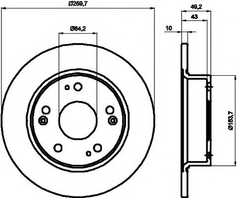 Тормозной диск HELLA 8DD 355 112-461