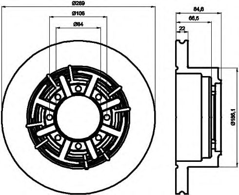 Тормозной диск HELLA 8DD 355 105-791