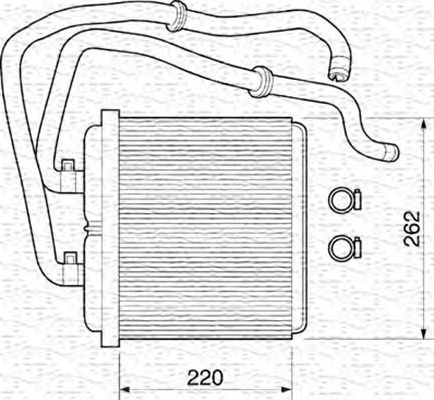 Радиатор отопителя MAGNETI MARELLI 350218072000