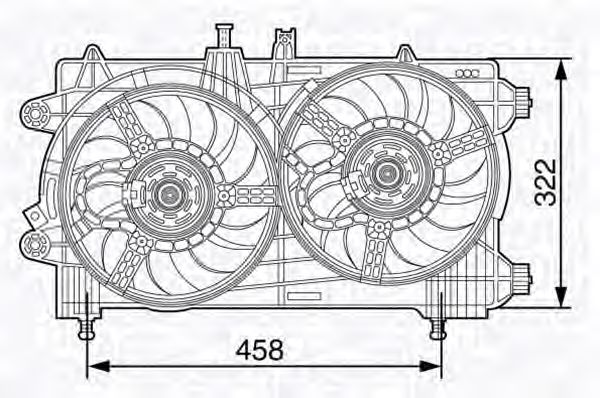 Вентилятор охолодження MAGNETI MARELLI 069422481010
