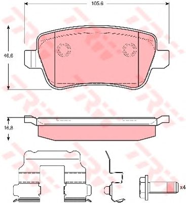Тормозные колодки TRW GDB1637