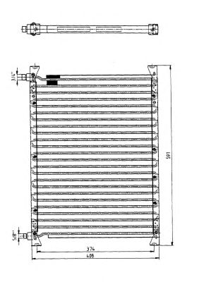 Радиатор кондиционера NRF 35064