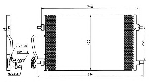Радиатор кондиционера NRF 35226
