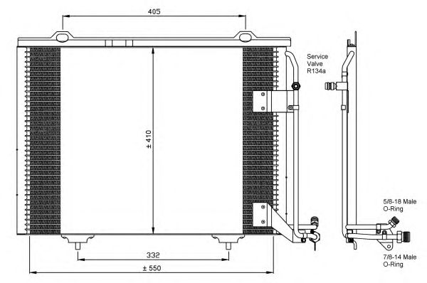 Радиатор кондиционера NRF 35463