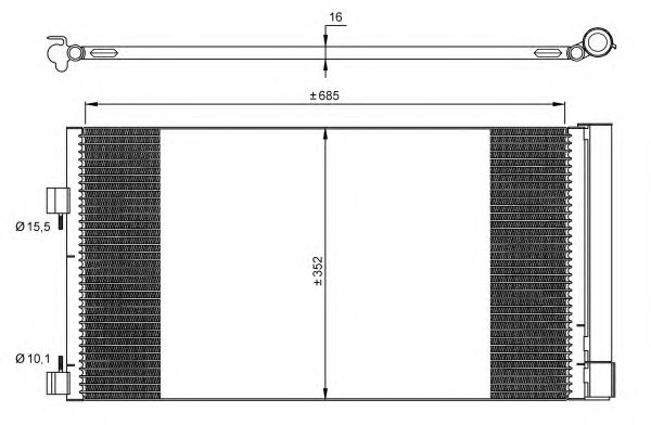 Радиатор кондиционера NRF 35890