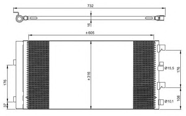 Радиатор кондиционера NRF 35969